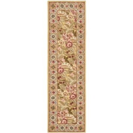 Safavieh 3 ft. - 9 in. x 5 ft. - 9 in. Small Rectangle- Transitional Chelsea Gold Hand Hooked Rug HK1B-4